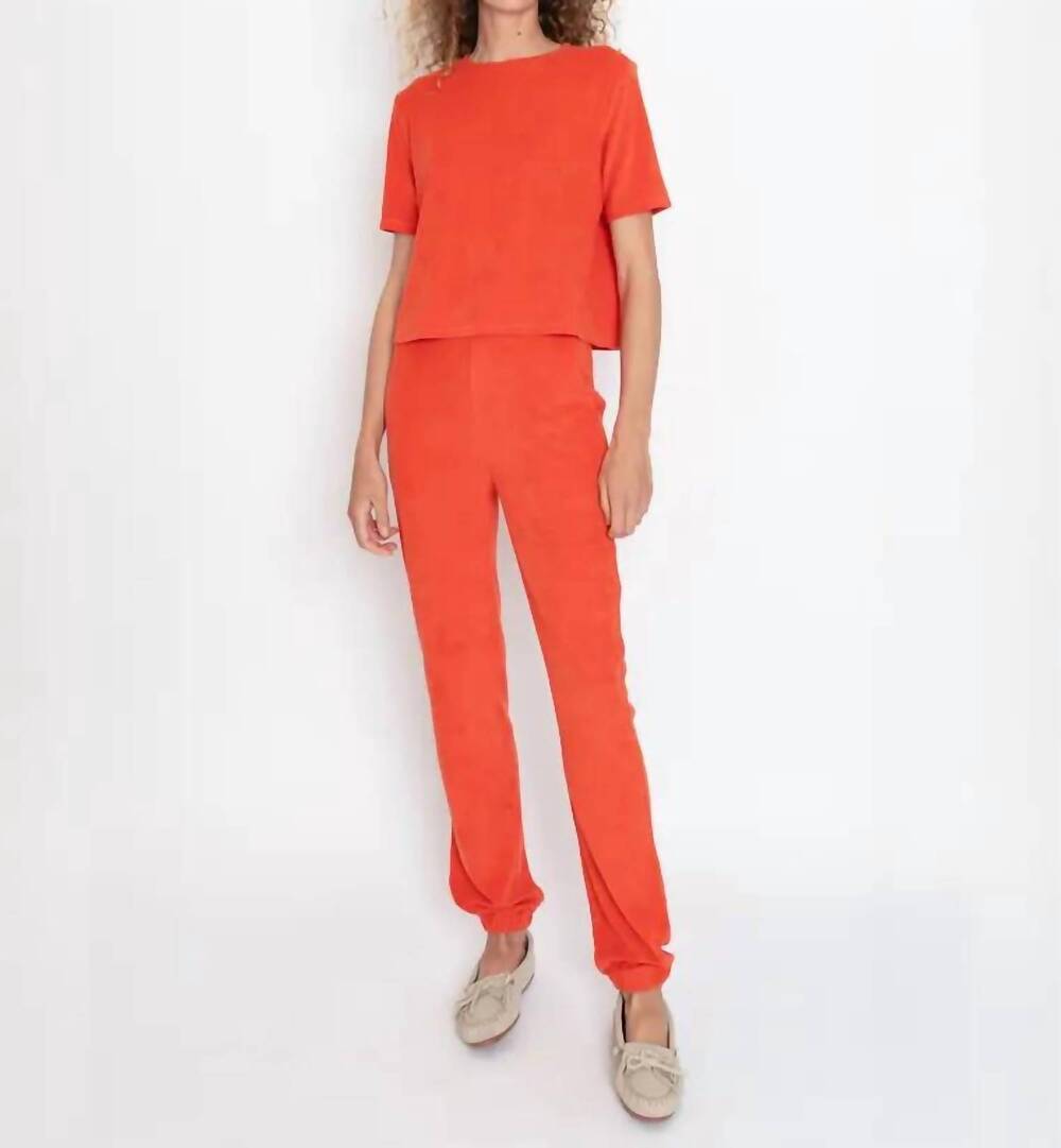 NEW KULE terry sweatpants in poppy